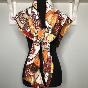 Sally Gee Scarf Multicolor Paisley Triangle 70" x 54" Casual Travel Wear